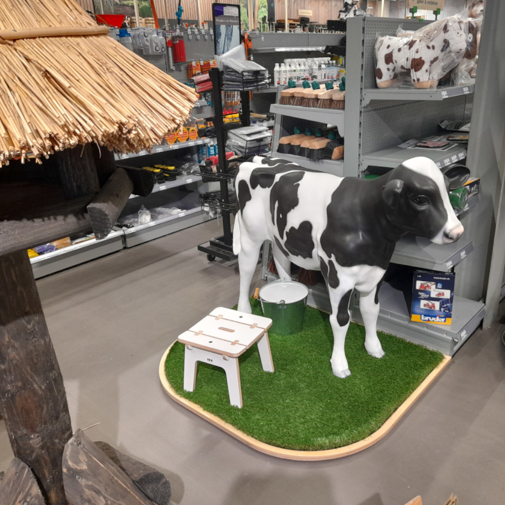műgyep interaktív tehénnel a Welkoop számára