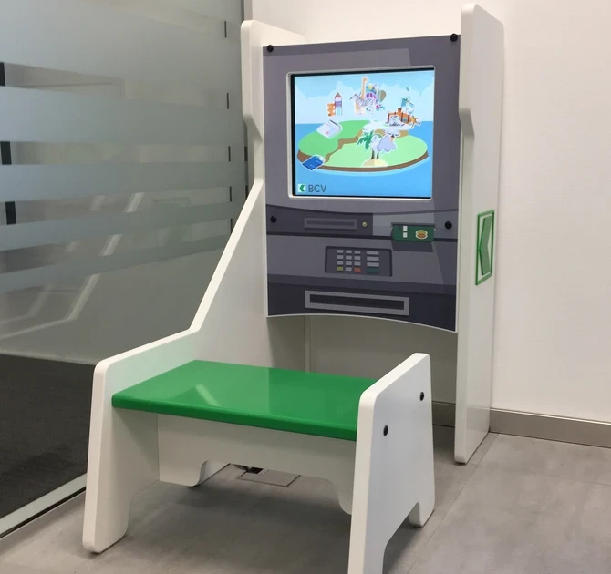 Op deze afbeelding ziet u kinderhoeken bank BCV