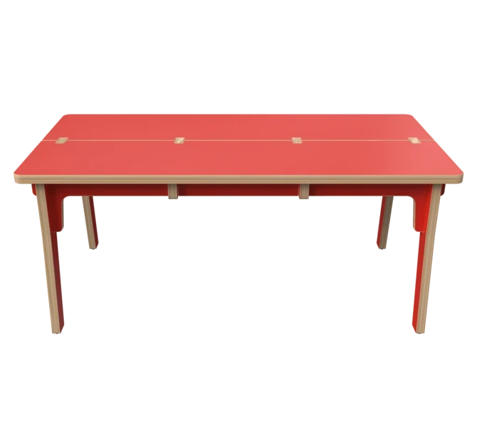 Houten tafel voor kinderen rood | IKC Kindermeubels
