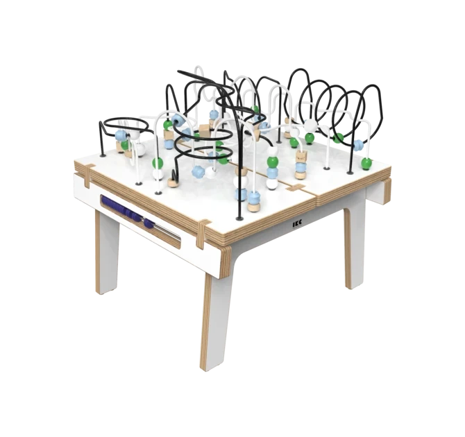 Wit houten kralentafel voor kinderen | IKC Kindermeubels