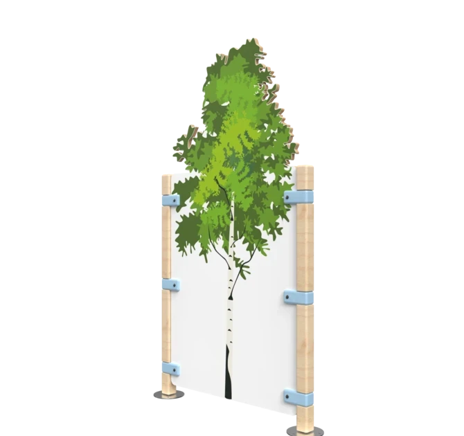 Hekwerk voor een speelhoek voor kinderen met een boom | IKC Hekwerken