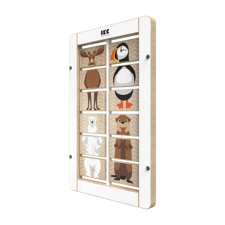 Op deze afbeelding staat wandspel Animal fusion uit de IKC wandspellen collectie
